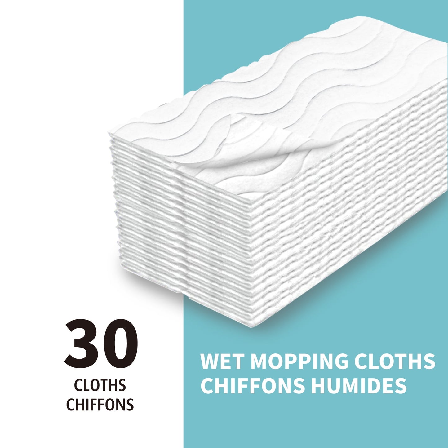 Dinosaur Planet Upgraded Wet Mop Refills for Sweeper Wet Mop Pad, Disposable Mop Heads, Multi-Surface Floor Mop,30 Count