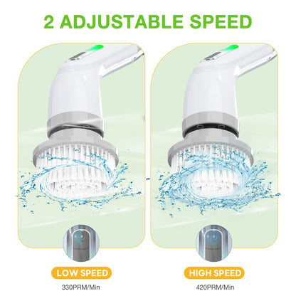 LOHEER Electric Spin Scrubber, Cordless Bathroom Scrubber Cleaning Brush for Floor, Bathtub, Kitchen