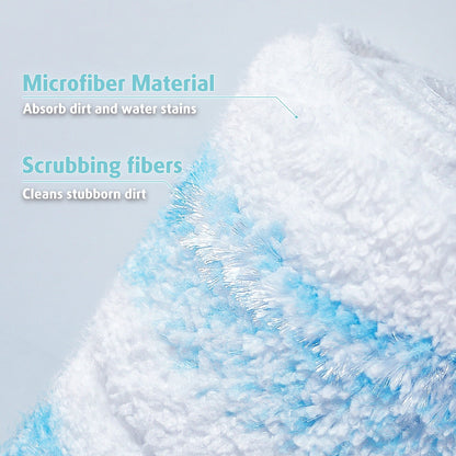 Mop Head Refills Compatible with Flat Mop Systems, Machine Washable Microfiber Mop Replace Heads, Reusable Head Replacements on Flat Mops, 6 Packs