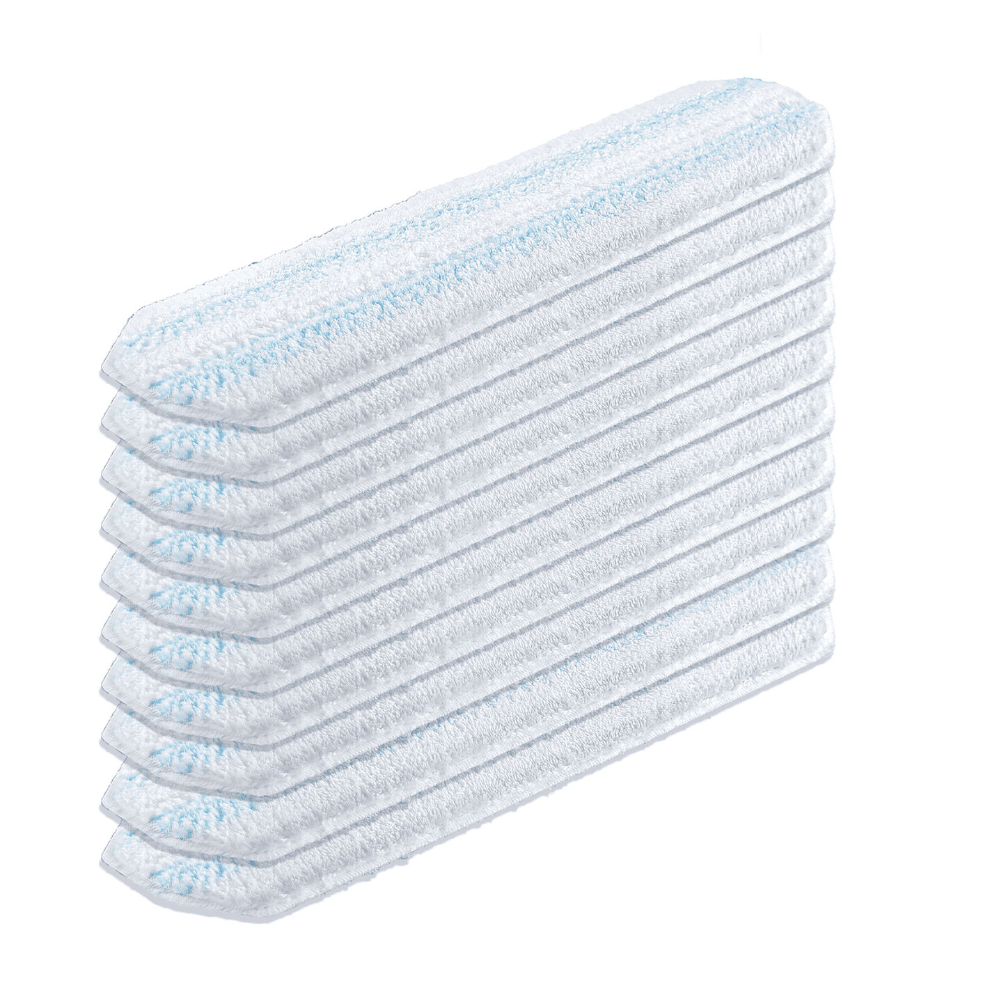 Mop Head Refills Compatible with Flat Mop System, Machine Washable Microfiber Mop Replace Heads, Reusable Head Replacements on Flat Mop, 10 Packs