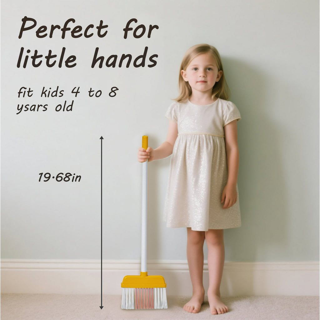 Dinosaur Planet Toddlers Cleaning Set for Kids Ages 2-6, Kids Cleaning Toys Set, Kids Broom and Dustpan Set for Toddlers Ages 2 3 4 5 6 Years Old