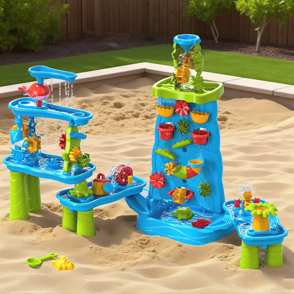 Dinosaur Planet Kids Sand Water Table for Toddlers, Upgrade Sand and Water Play Table Toys for Toddlers Kids, Activity Sensory Tables Outside Beach Toys for Toddler Boys Girls Age 1-3 3-5Gift