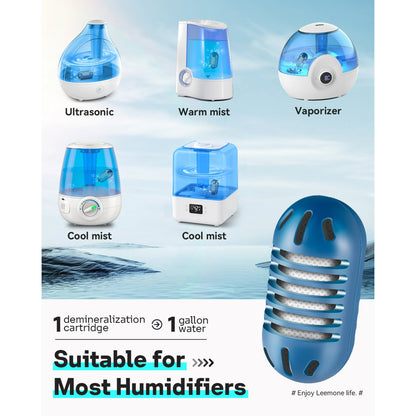 Demineralization Cartridge for Ultrasonic Humidifiers, Humidifier Filter Replacements,Prevents Hard Water Build-Up, Filters Mineral Deposits, 20 Count