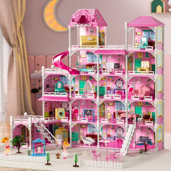 Dinosaur Planet 449 PCS Building House Toys for Kids, Girls Ages 2-7 Years Old, Pretend Play House Gifts for Girls 2-7 Years Old