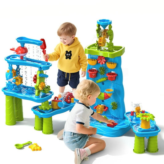 Dinosaur Planet Kids Sand Water Table for Toddlers, Upgrade Sand and Water Play Table Toys for Toddlers Kids, Activity Sensory Tables Outside Beach Toys for Toddler Boys Girls Age 1-3 3-5Gift