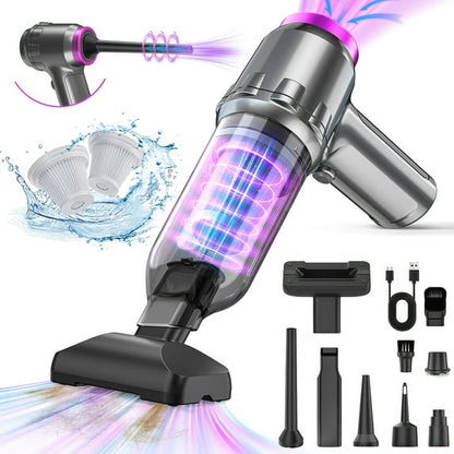 Loheer Car Vacuum Cleaner, 16000PA Portable Handheld Vacuum Cordless, with Brushless Motor, Grey