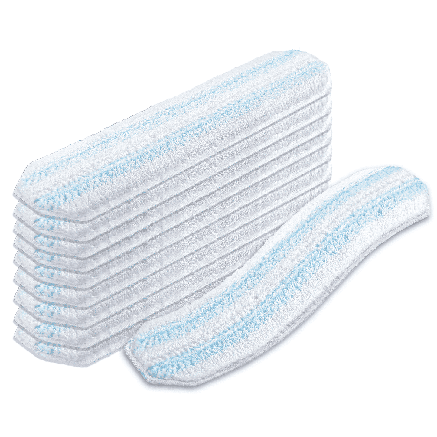 Mop Head Refills Compatible with Flat Mop System, Machine Washable Microfiber Mop Replace Heads, Reusable Head Replacements on Flat Mop, 10 Packs