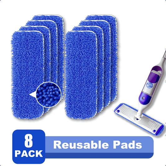 Dinosaur Planet  Reusable Power Mop Refill for Power Mop, Multi-Surface & Wood Mopping Pad Refil for Floor Cleaning - Washable Microfiber Pad, 8 Pack