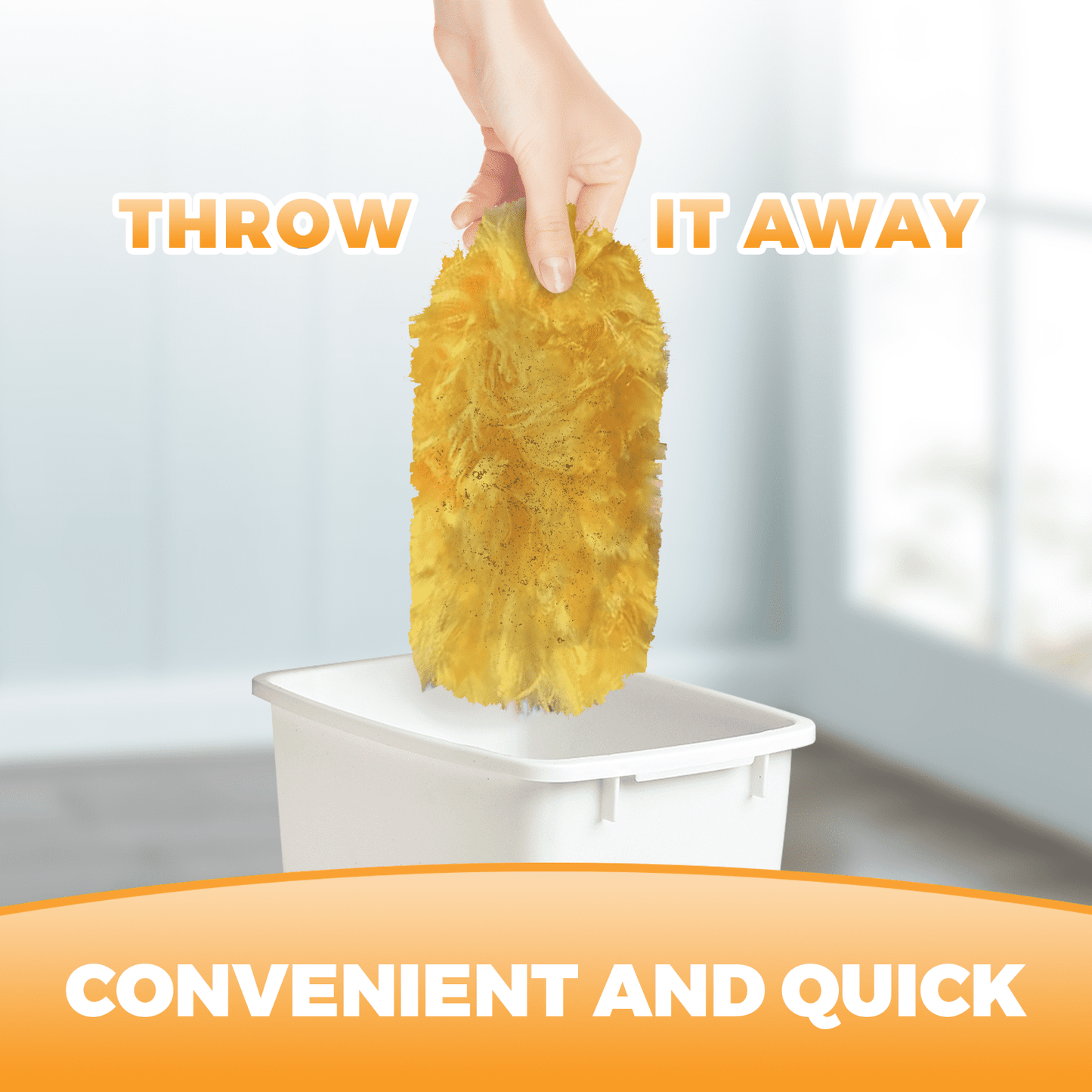 Duster Refills 360° for 20 pcs & 1 Handle Featuring 5x Powerful Dust Removal Disposable Feather Duster Multi Surface Refills Super Efficient Duster Kit Compatible with Dusters