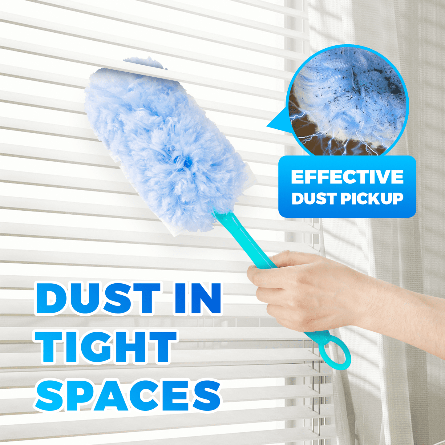 Duster Refills 360, 20 pcs & Handle*1 Disposable Feather Duster Multi Surface Refills